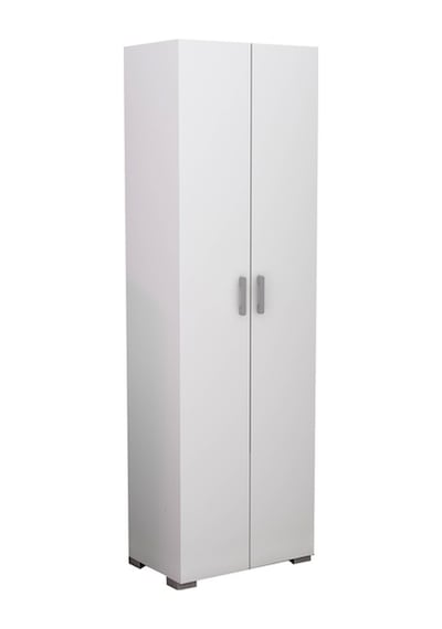 Kayra 2 Kapak 8 Raflı Çok Amaçlı Dolap - Beyaz Beyaz