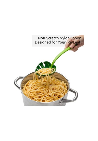 Yaprak Kepçe,jungle Servis Kaşığı, Jungle Spoon Mutfak Kaşığı, Yaprak Servis Kaşığı