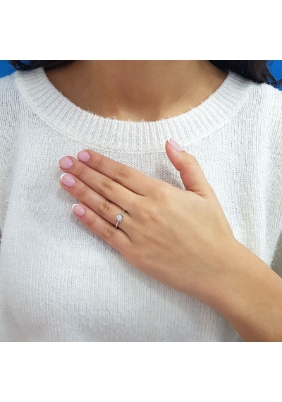 Lova D Renk 0,28 Karat Pırlanta Tektaş Yüzük - 1010132