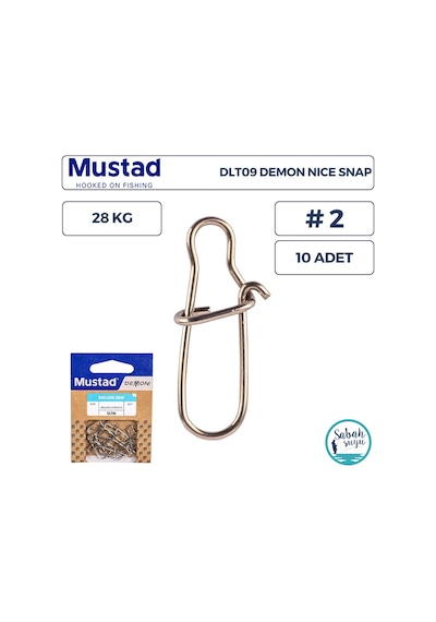 Mustad Demon Dlt09 Nice Snap Klips 2 28kg 10 Adet