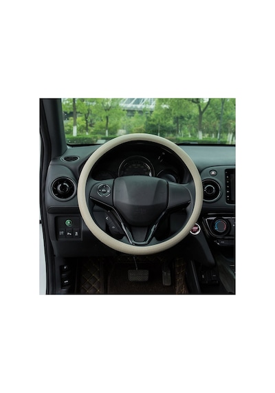 Trobus Honda City 2021 Ve Sonrası Uyumlu Direksiyon Kılıfı Silikon Geçmeli 36-42 Cm Bej
