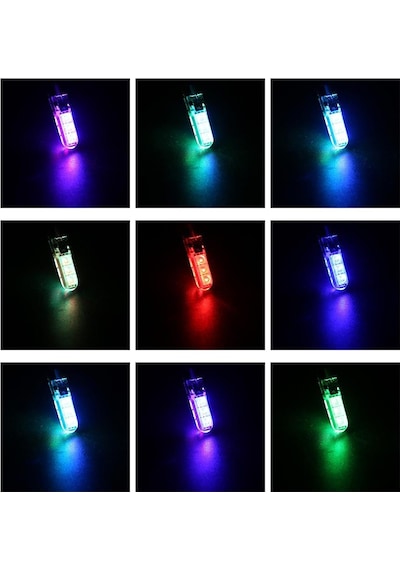 Zhltech Kumandalı Rgb Led T10 Park Ampulu 2 Adet Set
