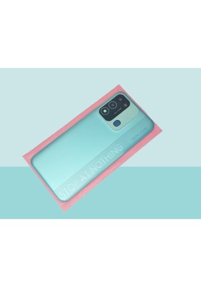 Tecno Spark 8c Uyumlu Full Kasa Arka Kapak Batarya Kapağı - Yeşil Çok Renkli
