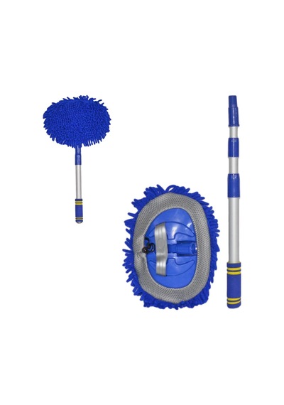 Carub Oto Yıkama Fırçası Mop Saplı Profesyonel Mavi 90cm Br0922583