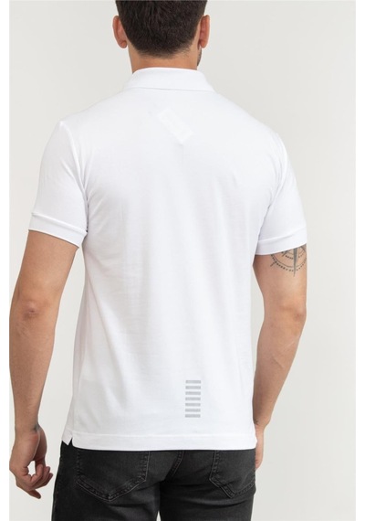 Ea7 Polo Yaka Beyaz T-shirt Whıte/sılver