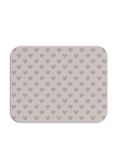 Bej Renkli Kalpli Desenli Ergonomik Mouse Pad, Kaymaz Yüzey İle Ev Ve Ofis Kullanımı İçin İdeal