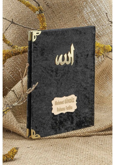 Lalezar 12212 Çanta Boy 128 Sayfa 3 Lü Yasin Cüzü Kadife Siyah Renk