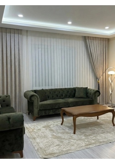 Nivemeshome Assos Jakar 507v2 Bej 1/3 Pileli Fon Perde Apm