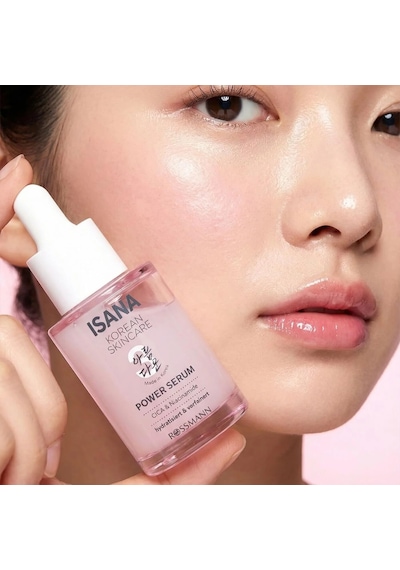 Isana Korean Skincare Power Serum, Cıca & Niacinamide, Nemlendirici Ve Gözenek Sıkılaştırıcı, 30 Ml