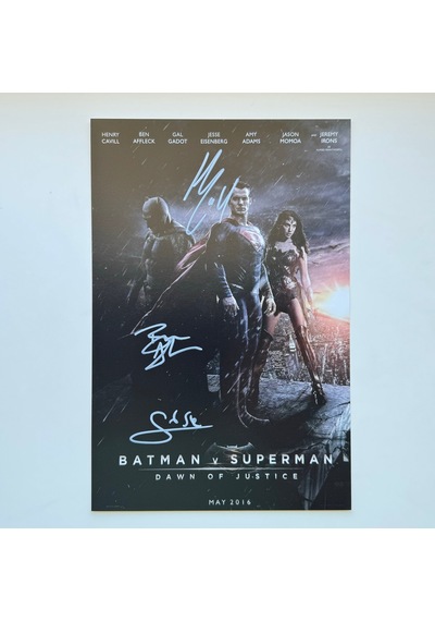 Henry Cavill, Gal Gadot & Ben Affleck 20x30 Cm El İmzalı Fotoğraf