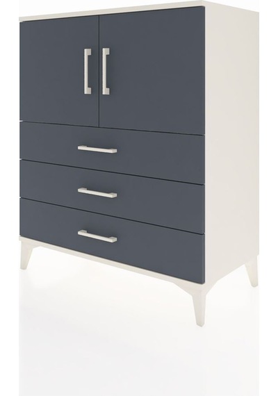 Hyperion Şifonyer 2 Raflı 3 Çekmeceli 2 Kapaklı 88x44x106 Aytaşı-antrasit Aytası