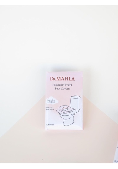 Dr. Mahla Flushable Klozet Kapak Örtüsü, 10 Adet, Seyahat Boy, Suda Çözünür