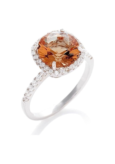 Bayan Swarovski Taş Detay Oval Model Köşeli Zultanit Gümüş Yüzük