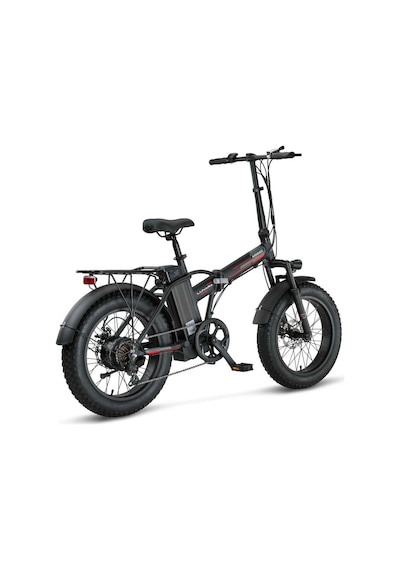 Mosso Lunara-rr Elektrikli Katlanır Bisiklet 420h Md 20 Jant 7 Vites Mat Siyah Kırmızı Siyah - Kırmızı