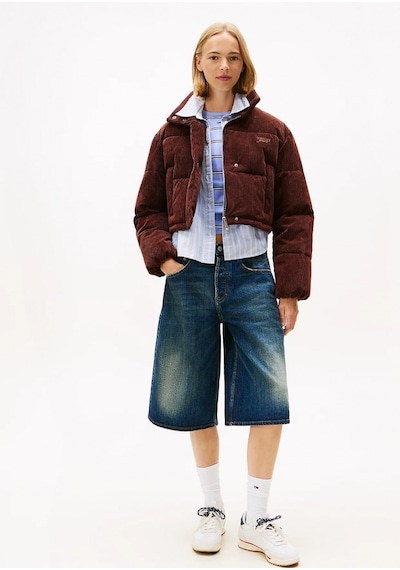 Tommy Hilfiger Tjw Kadife Şişme Kadın Kahverengi Ceket Dw0dw21658gs7 Kahverengi