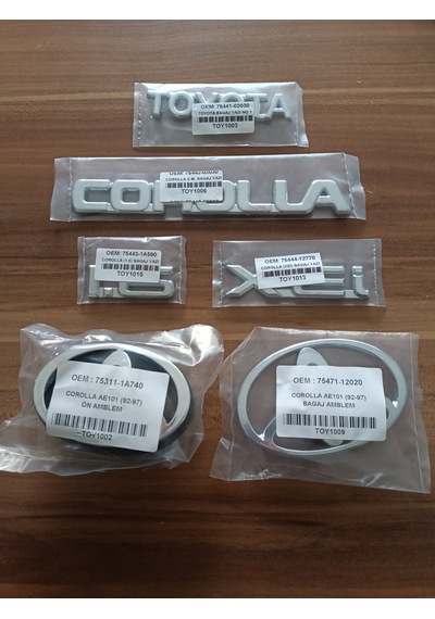 Toyota Corolla 1.6 Xei Bagaj Yazısı Ön Ve Arka Arma 1992 - 1997