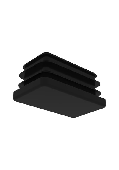 Cateksss 30x60 Mm Profil İçin Kademeli İçe Geçme Profil Tapası, Profil Kapak, Profil Tapa Siyah - 48 Li Paket