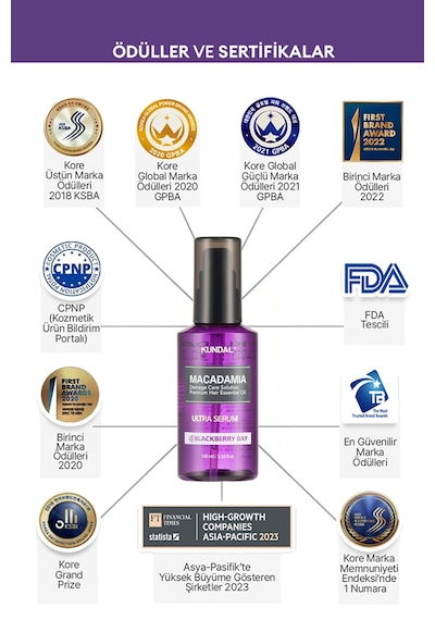 Kundal Macadamia Blackberry Bay Ultra Hair Serum 100 ML