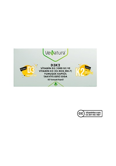 Venatura Vitamin D3 K2 60 Kapsül