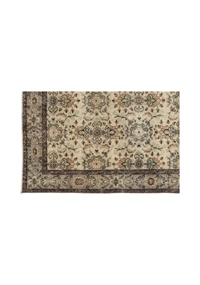 El Dokuması Vintage Yün-pamuk Naturel Halı 12789 160 X 270 Cm Çok Renkli