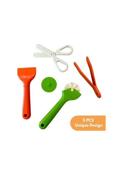 Oyun Hamuru Premium Modelleme Seti Roller, Makas, Spatula, Cımbı Standart