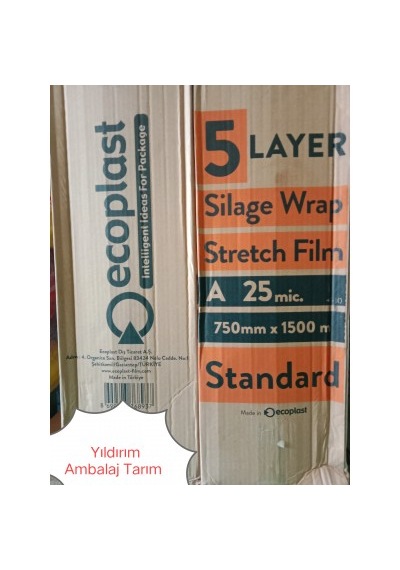 Silaj Streci 25mic 75cmx1500mt Ecoplast Standart