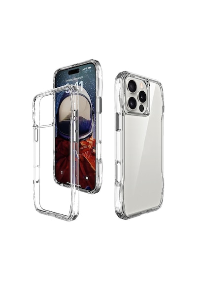 Apple Uyumlu iPhone 16 Pro Max Kılıf Airbagli Şeffaf Zore İncek Kapak Seffaf