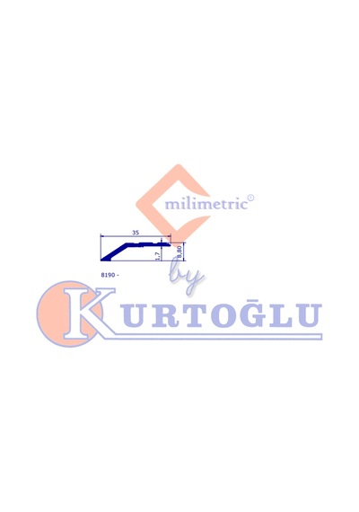Kot Farkı Profili 3,5Cm En - Eşik Profili - Seviye Farkı - Parke 90 Cm-Parlak Sarı Eloksal