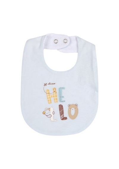 Chicco Kız Bebek Baskılı Mama Önlüğü 09102086000000 000021 Mavi