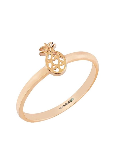 Rose Altın Ananas Yüzük 14K Gold 364012467