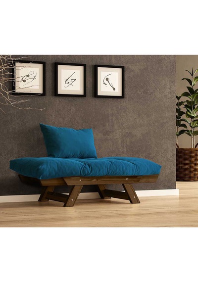 Woodesk Adalar Masif Ceviz-mavi Renk Berjer Cpt8136-140 Mavi