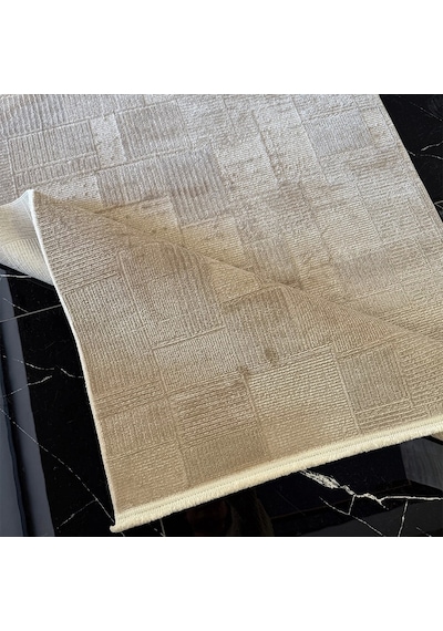 Hoom Rugs İpek 1134 Vizon Yün Tuşeli Akrilik Pamuk Taban Halı Vizon