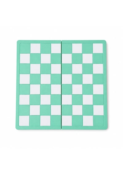 Katlanabilir Mini Satranç Takımı Pastel Su Yeşili 21 X 21 Cm