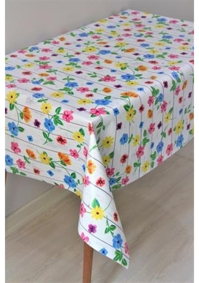 Elyaf Astarlı Silinebilir Pvc Muşamba Masa Örtüsü 200-a Renkliçiçekler-karışık