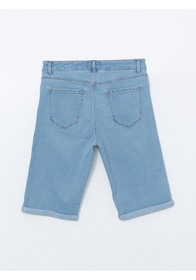 Lcwaıkıkı Classic İndigo Dar Fit Kadın Jean Şort
