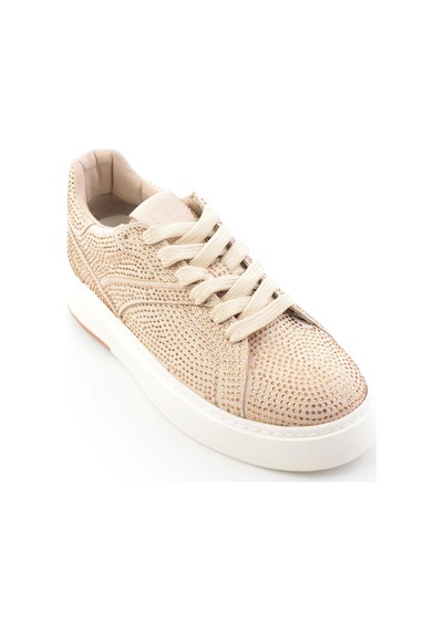 Bambi Bej Lame Kadın Sneaker K01791072772