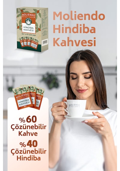 Moliendo Hindiba Kahvesi 60 Tek İçimlik Paket 120 G Çözünebilir