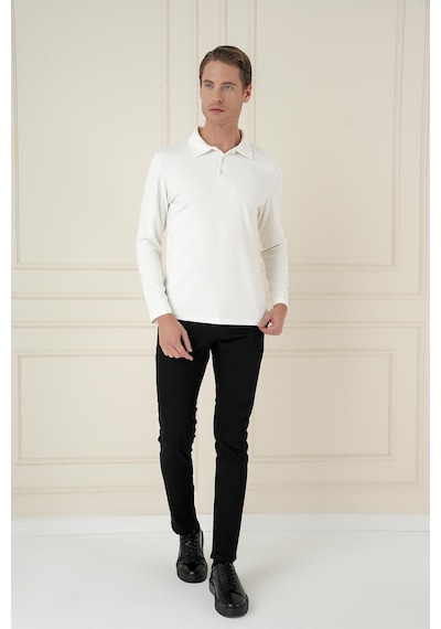 Efor Ts 893 Slim Fit Ekru Spor T-shirt Ekru