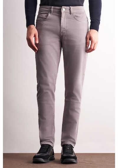 İmza Gri 5 Cep Casual Slim Fit Pamuklu 5 Cep Pantolon 1003255318 Gri