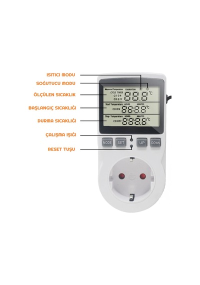 220V Fonksiyonlu Dijital Termostat Kuluçka Sıcaklık Kontrol Cihaz