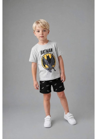 Defacto Batman Lisanslı 2li Pijama Gri Melanj Takımı Erkek Bebek H8147a526hsgr400 Gri-gr400