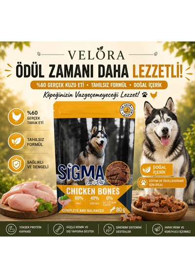 Sigma Lamb Bites Kuzu Etli Köpek Ödül Maması 80 Gr Tahılsız Premium Köpek Ödülü Doğal İçerik