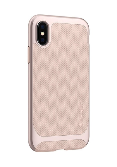 Spigen Apple Uyumlu iPhone X İle Kılıf Neo Hybrid Pale Dogwood