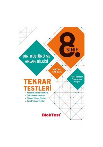 8 Sınıf Din Kültürü Ve Ahlak Bilgisi Tekrar Testleri Bloktest Yay