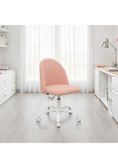 Curve Çalışma Sandalyesi - Pembe 61x58,5x81,5-91 Cm Pembe