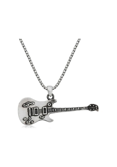 Gümüş Elektro Gitar Erkek Kolye Gümüş