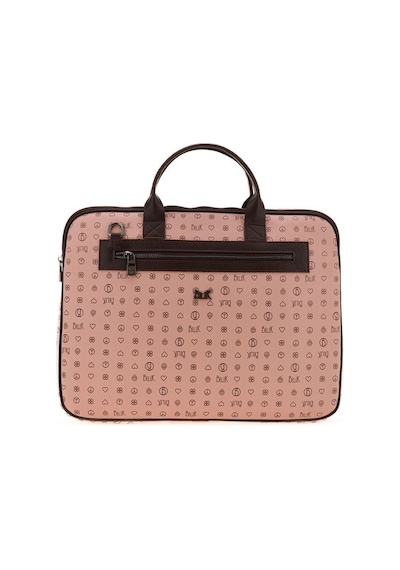 Bilik Deri Monogram Pembe/kahve Unisex Laptop & Evrak Çantası Rh0 001