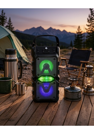 Taşınabilir Bluetooth Hoparlör Led Işıklı Uzun Ömürlü Model