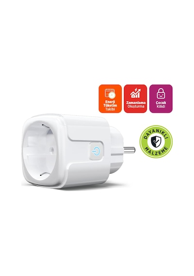 Polosmart Mp24 Uygulama Kontrollü Akıllı Priz Beyaz