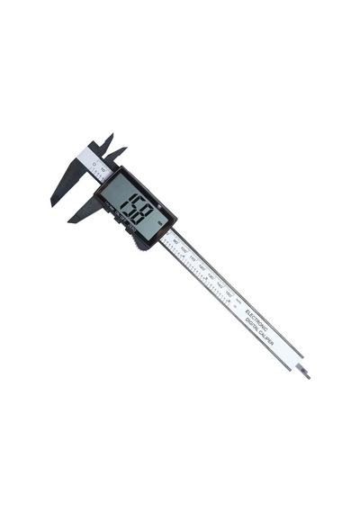 150mm Dijital Kumpas - 3 Düğmeli Geniş Ekran Kalınlık Ölçer - Kutulu + Yedek Pil
